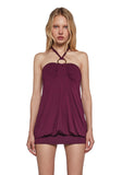 Y2K Bubble Mini Dress - Purple