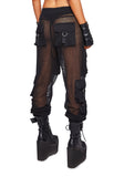 Complex Nights Fishnet Cargo Pants - Black